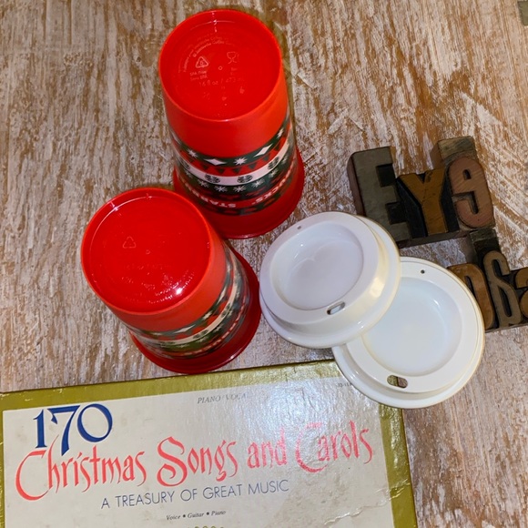 🆕🎄☕️🧜♀️STARBUCKS Reusable am 16 oz. Not Dated Coffee Cups w/ Lids - Picture 8 of 8